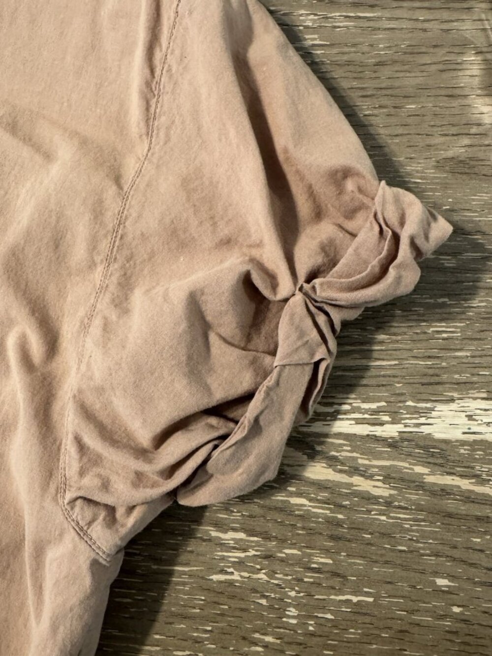 Xirena Channing Shirt Neutral Tan Roll Short Sleeve Costal Minimalist Oversized - Picture 9 of 10